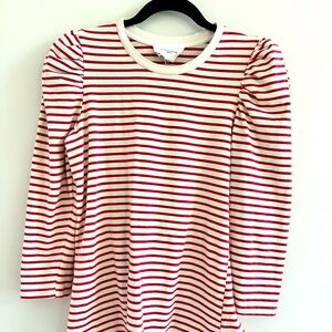 Pomander place striped puff sleeve crewneck size small